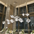 Candelabro de cristal de luxo moderno com design personalizado